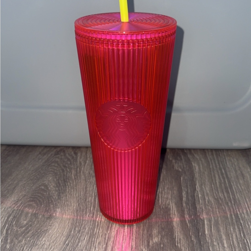 Hot pink Starbucks tumbler